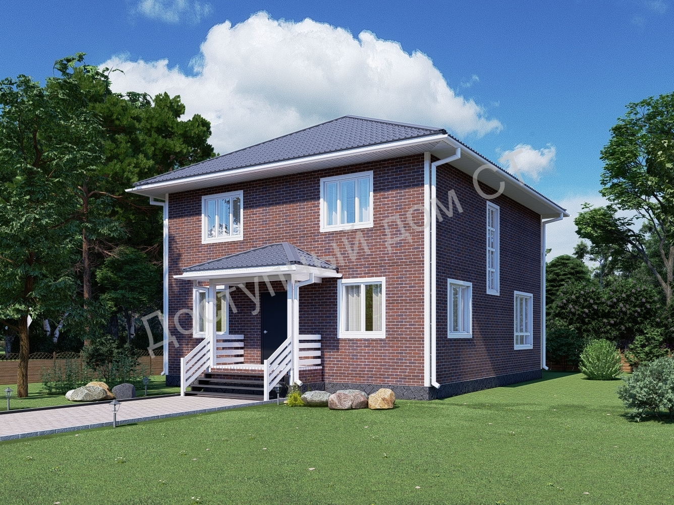 Дом каркасный 10,0х9,5 «Бордо-2»