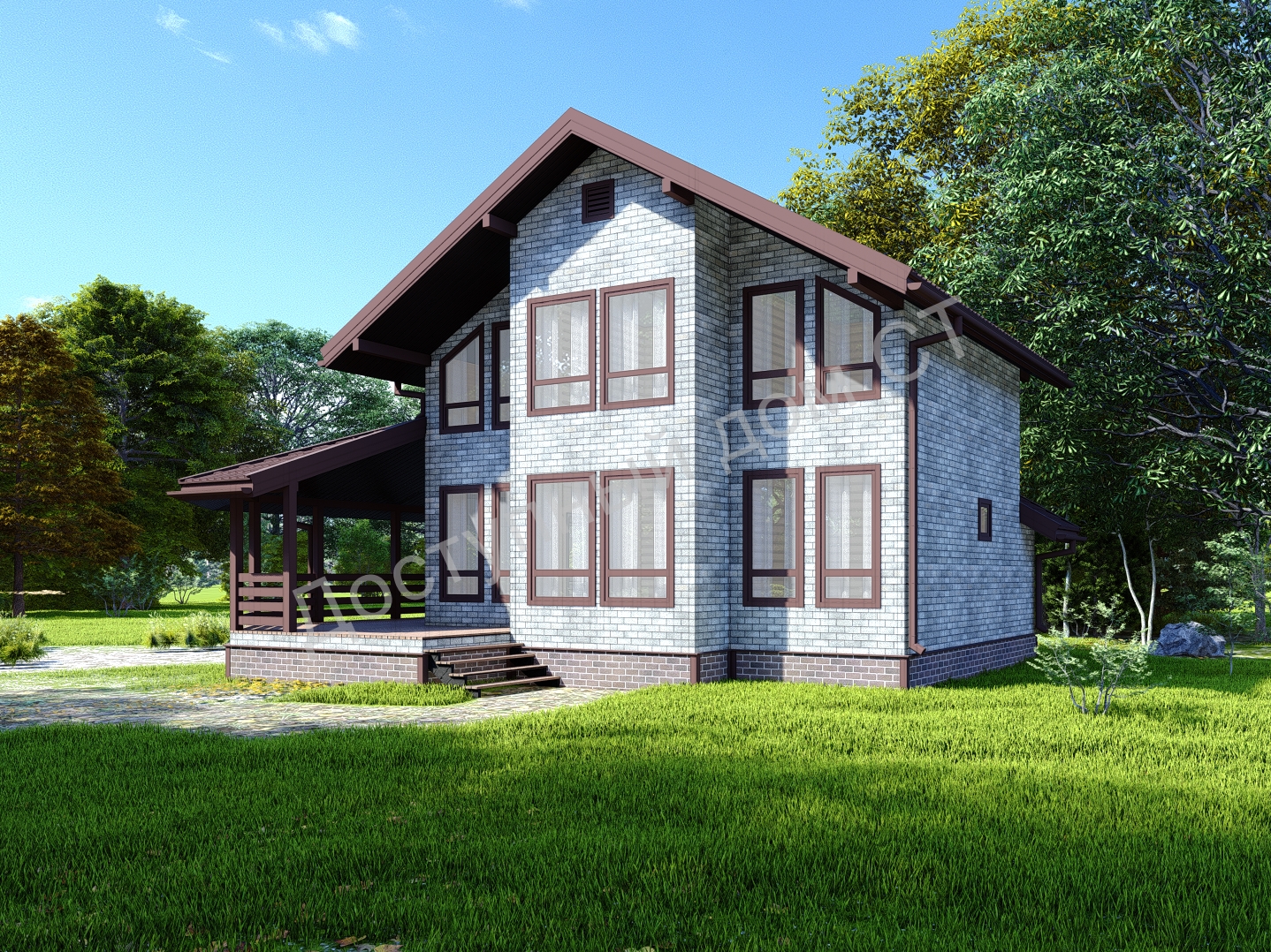 Дом каркасный 8х9 Ступино