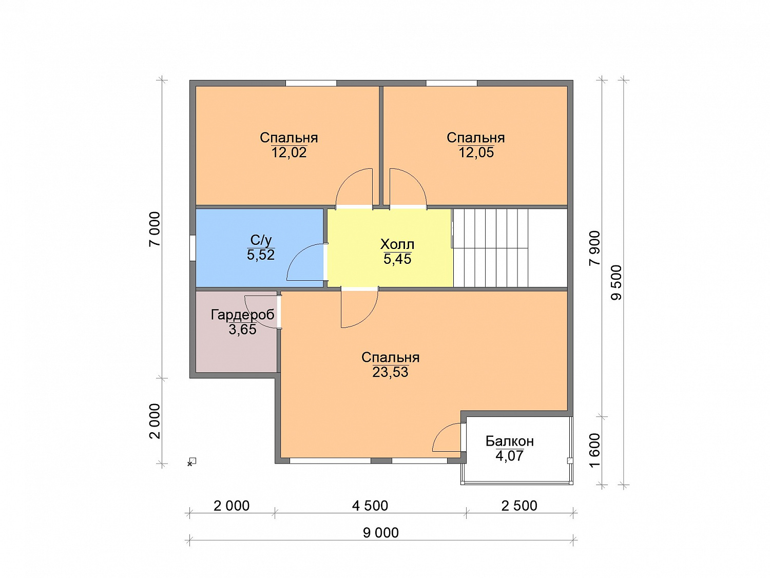 Дом 9,0х12,0 по проекту «Тимба», 149м²